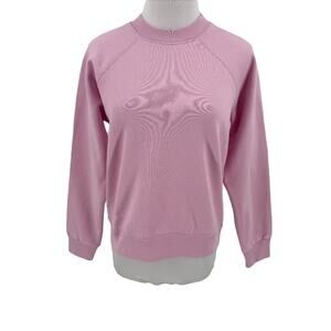 AYR Womens The BFF Pullover Sweatshirt Twilight Pink Long Sleeve Size Small S